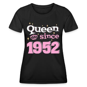 Queen since 1952 Woman 70 years anniversary - Women's Functional T-Shirt - black - Front - AI Model Female 172 light (172cm)