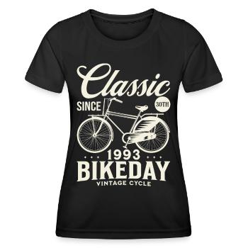 Fan De Vélo 1993 30 Ans Anniversaire Cycliste - T-shirt sport Femme - noir - Devant - AI Model Female 172 light (172cm)