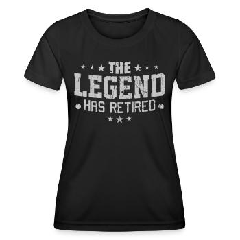 La légende a pris sa retraite drôles cadeaux de retraite pour - T-shirt sport Femme - noir - Devant - AI Model Female 172 light (172cm)