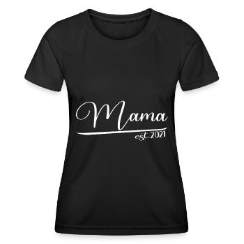 Maman 2021 Cadeau Fête des Mères - T-shirt sport Femme - noir - Devant - AI Model Female 172 light (172cm)