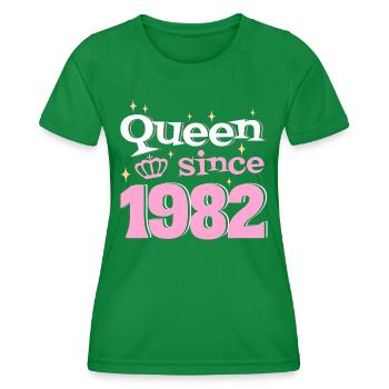 Königin seit 1982 40-jähriges Jubiläum der Frau - Frauen Funktions-T-Shirt - Kelly Green - Vorne - AI Model Female 172 dark (172cm)