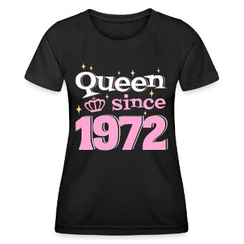 Reine Depuis 1972 Femme 50 Ans Anniversaire - T-shirt sport Femme - noir - Devant - AI Model Female 172 light (172cm)