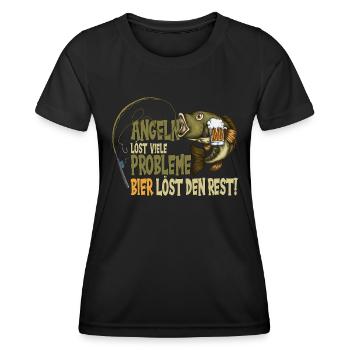 Gepflegt einen hinter die Kiemen Kippen Fische - Frauen Funktions-T-Shirt - Schwarz - Vorne - AI Model Female 172 light (172cm)