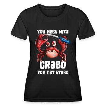 Krabben Krebse Krebstiere Sternzeichen Krabbe - Frauen Funktions-T-Shirt - Schwarz - Vorne - AI Model Female 172 light (172cm)