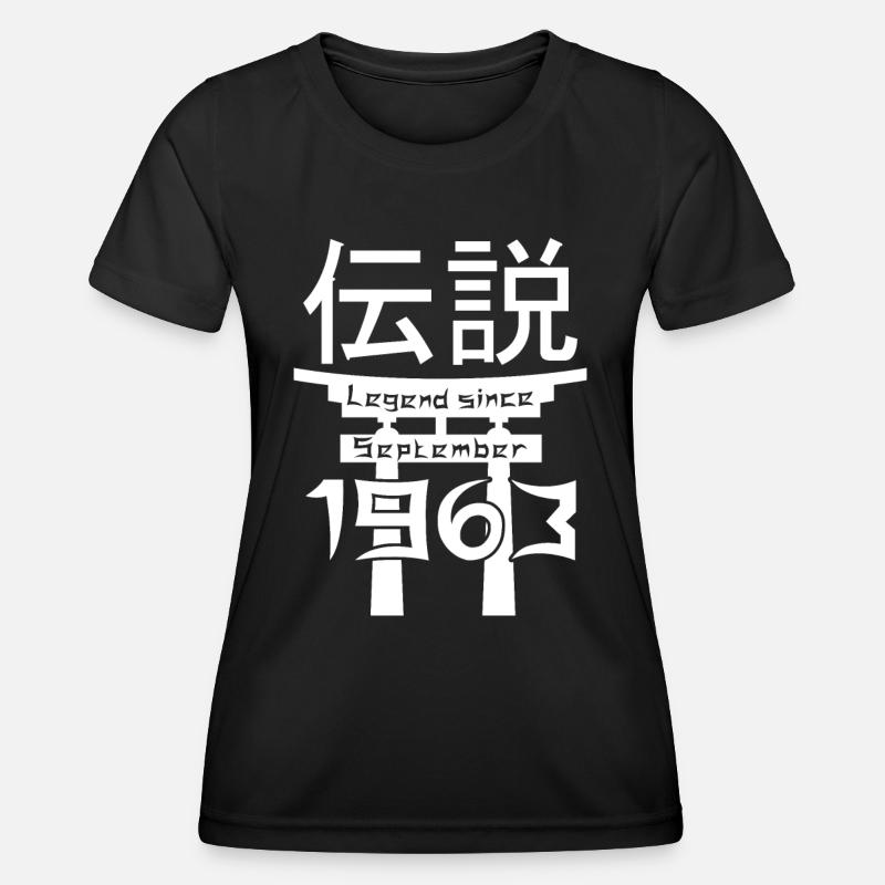 Legend since September 1963 Birthday Gift - Women's Functional T-Shirt - black