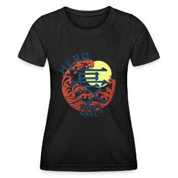 Japan Hero since March 1994 Geburtstaggeschenk - Frauen Funktions-T-Shirt - Schwarz - Vorne - AI Model Female 172 light (172cm)
