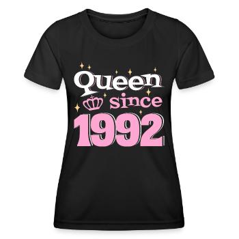 Queen since 1992 Woman 30 years anniversary - Women's Functional T-Shirt - black - Front - AI Model Female 172 light (172cm)