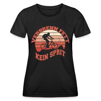 MTB |Mountain Bike | BMX | Rennrad | Motiv - Frauen Funktions-T-Shirt - Schwarz - Vorne - AI Model Female 172 light (172cm)