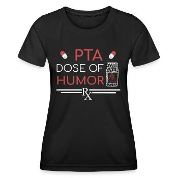 PTA | Dose of Humor - Frauen Funktions-T-Shirt - Schwarz - Vorne - AI Model Female 172 light (172cm)