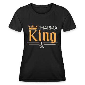Pharmacie | Roi de l’industrie pharmaceutique - T-shirt sport Femme - noir - Devant - AI Model Female 172 light (172cm)