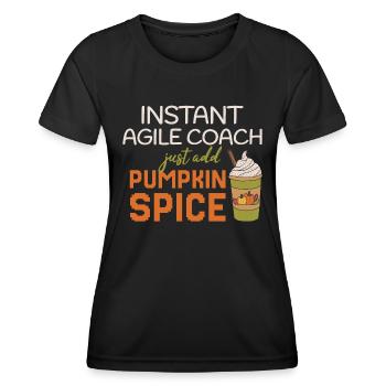 Agile Coach Épice de citrouille de Thanksgiving - T-shirt sport Femme - noir - Devant - AI Model Female 172 light (172cm)