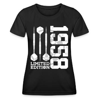 ÉDITION LIMITÉE 1958 FLÉCHETTES 68E ANNIVERSAIRE - T-shirt sport Femme - noir - Devant - AI Model Female 172 light (172cm)