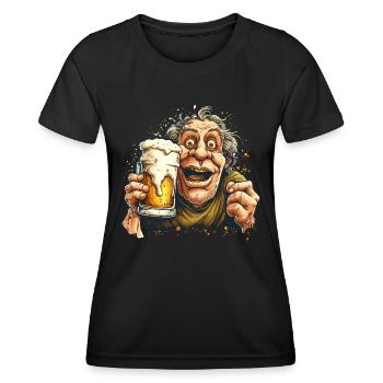 Beer Drinker Outfit Father's Day Men's Night - Women's Functional T-Shirt - black - Front - AI Model Female 172 light (172cm)
