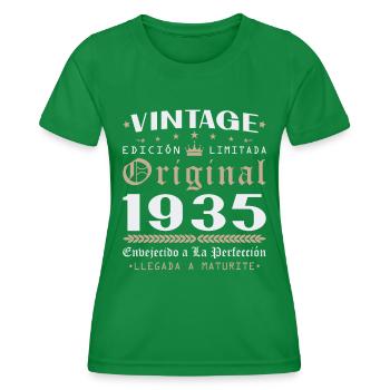 Vinatge 1935 Geburtstagsgeschenk - Frauen Funktions-T-Shirt - Kelly Green - Vorne - AI Model Female 172 dark (172cm)