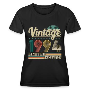 1994 Vintage Retro Geburtstagsgeschenk - Frauen Funktions-T-Shirt - Schwarz - Vorne - AI Model Female 172 light (172cm)