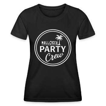 Mallorca Party Crew Sommer, Sonne & Partyfeeling - Frauen Funktions-T-Shirt - Schwarz - Vorne - AI Model Female 172 light (172cm)