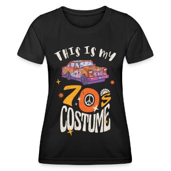 C’est mon effet grunge costume des années 70 - T-shirt sport Femme - noir - Devant - AI Model Female 172 light (172cm)