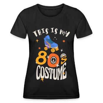 Das ist mein 80er Jahre Kostüm - Frauen Funktions-T-Shirt - Schwarz - Vorne - AI Model Female 172 light (172cm)