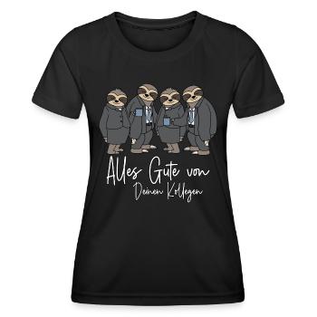 Alles Gute Abschied Kollege Lustig Arbeitskollege - Frauen Funktions-T-Shirt - Schwarz - Vorne - AI Model Female 172 light (172cm)