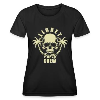 Lloret Party Crew - ça s’intensifie de toute façon - T-shirt sport Femme - noir - Devant - AI Model Female 172 light (172cm)