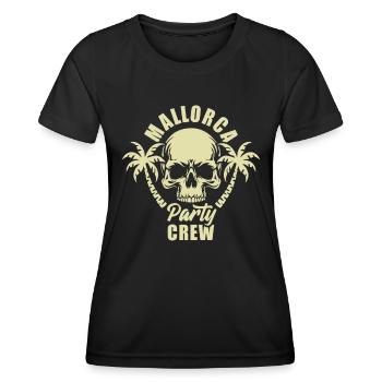 Mallorca Party Crew - ça s’intensifie de toute façon - T-shirt sport Femme - noir - Devant - AI Model Female 172 light (172cm)