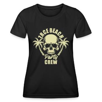 Zrce Beach Party Crew - es eskaliert eh - Frauen Funktions-T-Shirt - Schwarz - Vorne - AI Model Female 172 light (172cm)