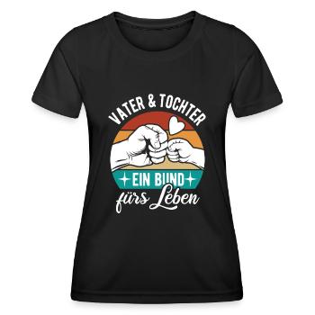 Vater und Tochter - Ein Bund fürs Leben - Frauen Funktions-T-Shirt - Schwarz - Vorne - AI Model Female 172 light (172cm)