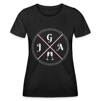 JGA 2023 - Junggesellenabschied Hochzeit Braut - Frauen Funktions-T-Shirt - Schwarz - Vorne - AI Model Female 172 light (172cm)