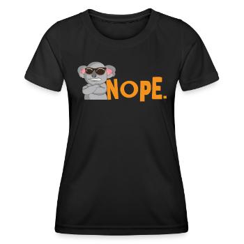 L’ours koala n’a aucun désir Amoureux du koala Nope - T-shirt sport Femme - noir - Devant - AI Model Female 172 light (172cm)