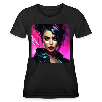 Cool Streetwear Gothic Girl - Women's Functional T-Shirt - black - Front - AI Model Female 172 light (172cm)