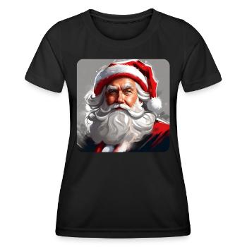 Santa Claus - Women's Functional T-Shirt - black - Front - AI Model Female 172 light (172cm)