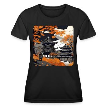 Samurai in Autumn - Women's Functional T-Shirt - black - Front - AI Model Female 172 light (172cm)