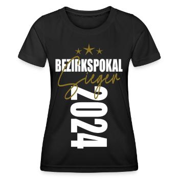 Bezirkspokal Sieger 2024 - Frauen Funktions-T-Shirt - Schwarz - Vorne - AI Model Female 172 light (172cm)