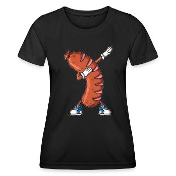 Grilling Charcoal Grill Sausage Roaster Makes Dabbibg - Women's Functional T-Shirt - black - Front - AI Model Female 172 light (172cm)