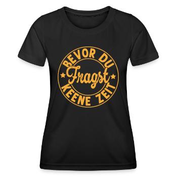 Saxe Motif Saxon Drôle - Allemagne de l’Est - T-shirt sport Femme - noir - Devant - AI Model Female 172 light (172cm)