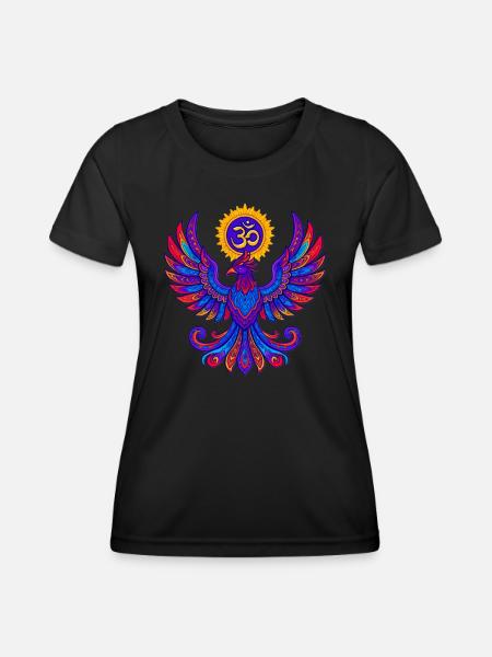 Goa Phoenix Spiritual - Psytrance and Goa Party - Women's Functional T-Shirt - black