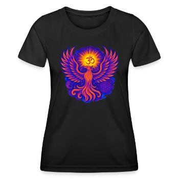 Goa Phoenix - Psytrance et Goa Party - T-shirt sport Femme - noir - Devant - AI Model Female 172 light (172cm)