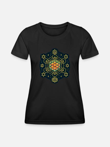 Goa Mandala - Psytrance and Goa Party - Women's Functional T-Shirt - black
