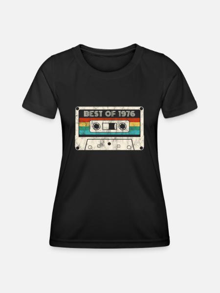 46 Anniversaire Best Of 1976 Cassette Rétro Vintage - Funktionsshirt til damer - sort