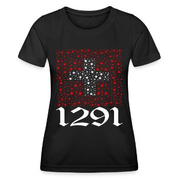 Schweiz T-shirt Geschenkidee - Frauen Funktions-T-Shirt - Schwarz - Vorne - AI Model Female 172 light (172cm)