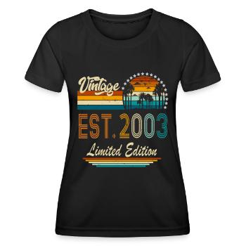 2003 vintage vintage retro birthday Geschen - Women's Functional T-Shirt - black - Front - AI Model Female 172 light (172cm)