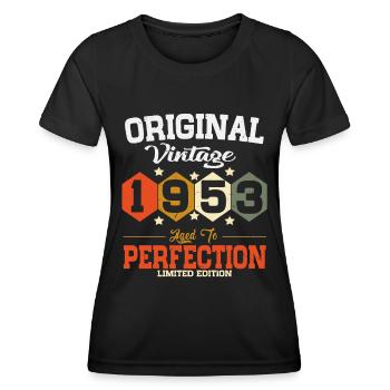 Original 1953 Vintage vintage retro anniversaire - T-shirt sport Femme - noir - Devant - AI Model Female 172 light (172cm)