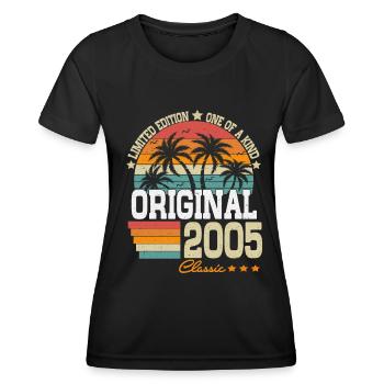 Vintage 2005 vintage cadeau d’anniversaire - T-shirt sport Femme - noir - Devant - AI Model Female 172 light (172cm)