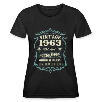 1963 Retro vintage vintage birthday Geschen - Women's Functional T-Shirt - black - Front - AI Model Female 172 light (172cm)