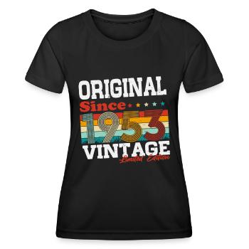 Original 1953 vintage vintage anniversaire rétro - T-shirt sport Femme - noir - Devant - AI Model Female 172 light (172cm)