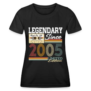 2005 vintage vintage cadeau d’anniversaire rétro - T-shirt sport Femme - noir - Devant - AI Model Female 172 light (172cm)