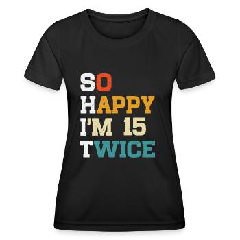 30 Birthday 30 Years Born in 1994 - Women's Functional T-Shirt - black - Front - AI Model Female 172 light (172cm)
