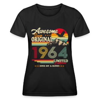 Original 1964 Vintage Vintage Retro Birthday - Women's Functional T-Shirt - black - Front - AI Model Female 172 light (172cm)