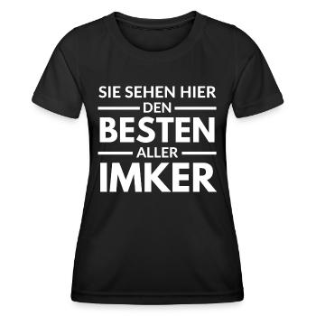 Sie sehen hier den Besten aller Imker - Frauen Funktions-T-Shirt - Schwarz - Vorne - AI Model Female 172 light (172cm)