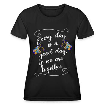 Bulldoggen Hundeliebe - Frauen Funktions-T-Shirt - Schwarz - Vorne - AI Model Female 172 light (172cm)